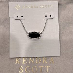 Kendra Scott Elisa- silver & black- Like New